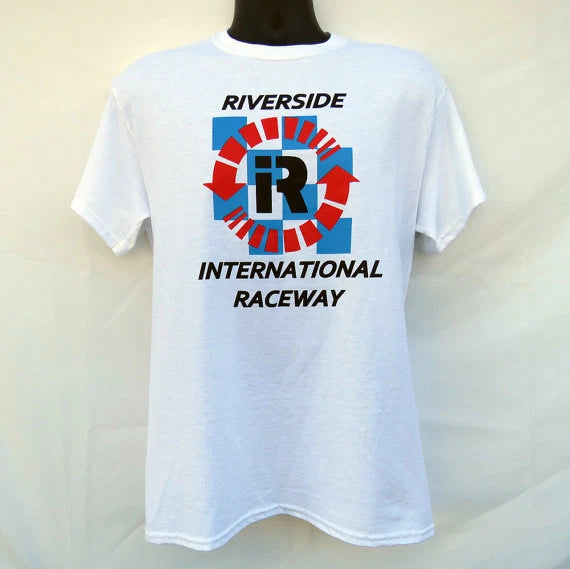 NEW RIVERSIDE INTERNATIONAL RACEWAY LOGO T SHIRT CALIFORNIA SCCA INDY NASCAR F1