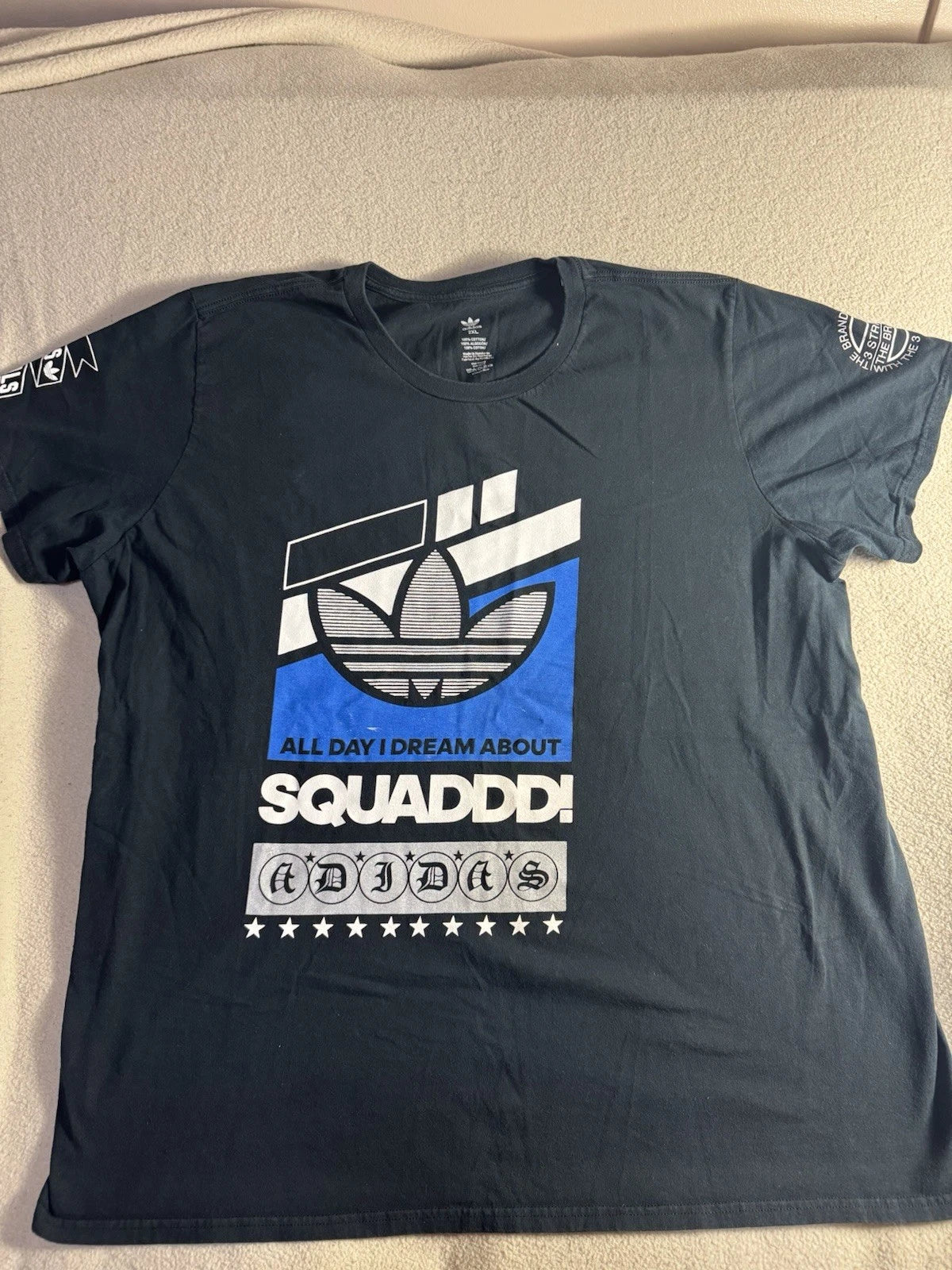 Adidas T Shirt  2XL All Day I Dream About Squad Soccer Gamer Emo Punk Sports