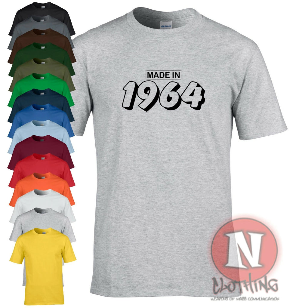 Made IN 1964 T-Shirt Birthday Party Gift Funny Party Tee