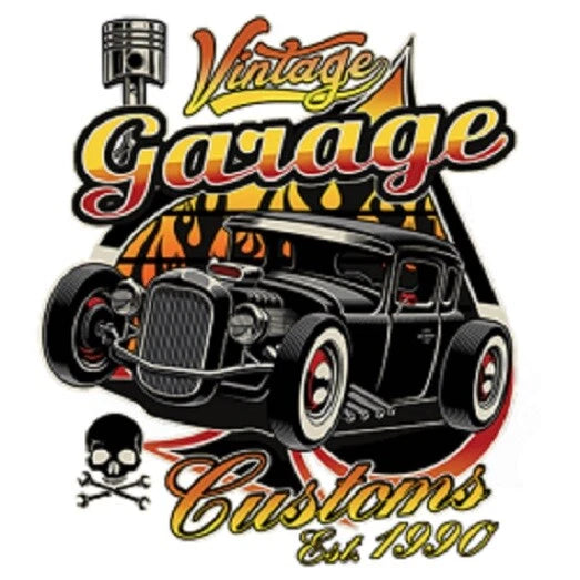 Vintage Garage Customs Hot Rod T-shirt Small to XXXXXL 100% Cotton