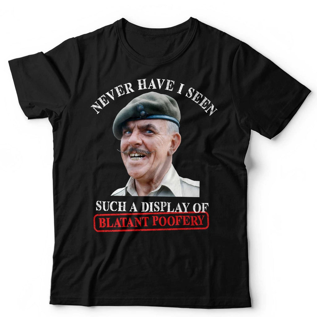 Blatant Poofery T-Shirt Windsor Davies Army Commander Funny Classic British TV