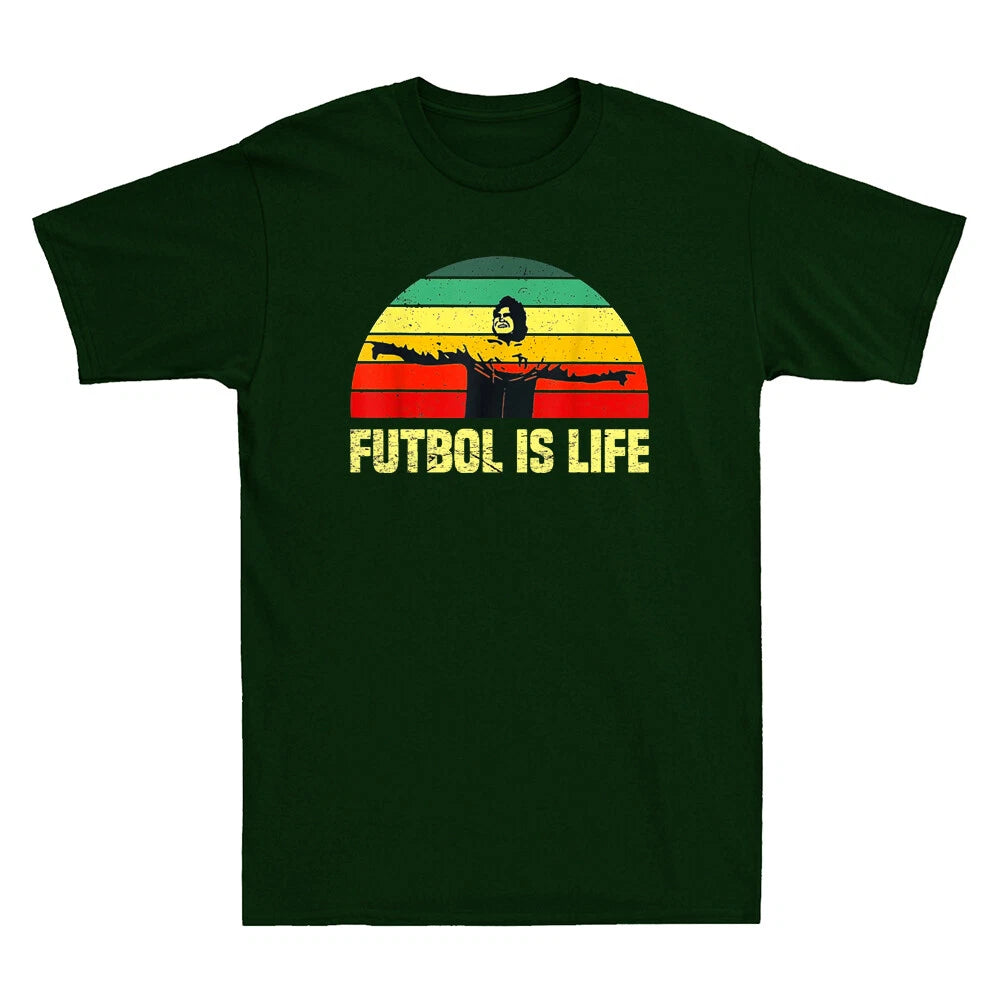 Futbol Is Life Men's T-shirt Vintage Gift For Football Soccer Lovers Fans Shirt