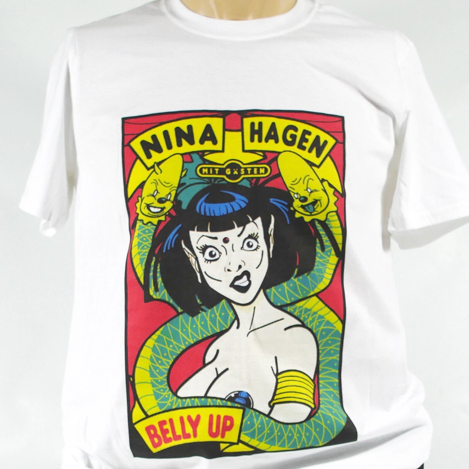 Nina Hagen Punk Rock Short Sleeve White Unisex T-shirt S-3XL
