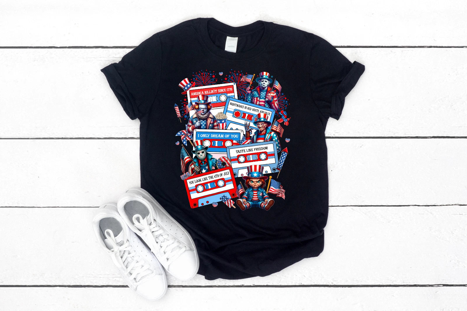 July 4th Horror T-Shirt~Unisex Bella Canvas~Brand New