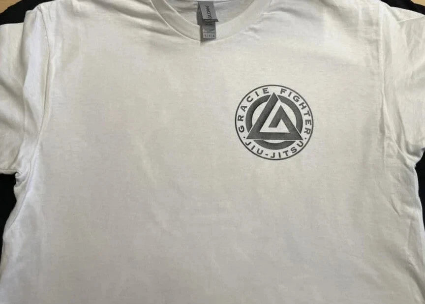 Gracie Fighter BJJ Brazilian Jiu Jitsu T-shirt Tee MMA  2 sided