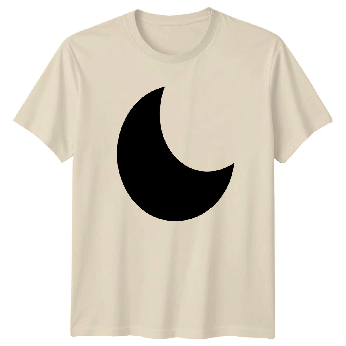 Simple Crescent Moon Design T-Shirt Lunar Celestial Birthday Gift