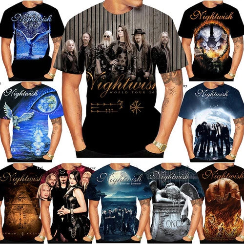 Nightwish Streetwear Casual Women Men T-Shirt 3D Print Short Sleeve Tee Tops