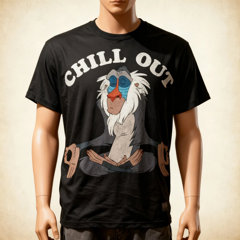 Lion King Rafiki Chill Out Meditation Graphic T-Shirt