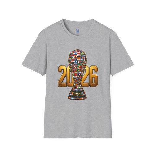 2026 World Cup trophy with national flags T-Shirt | Soccer Football