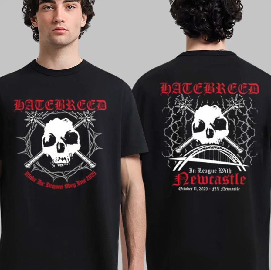 Hatebreed 2025 UK Event Merch Tee At NX Newcastle October 11