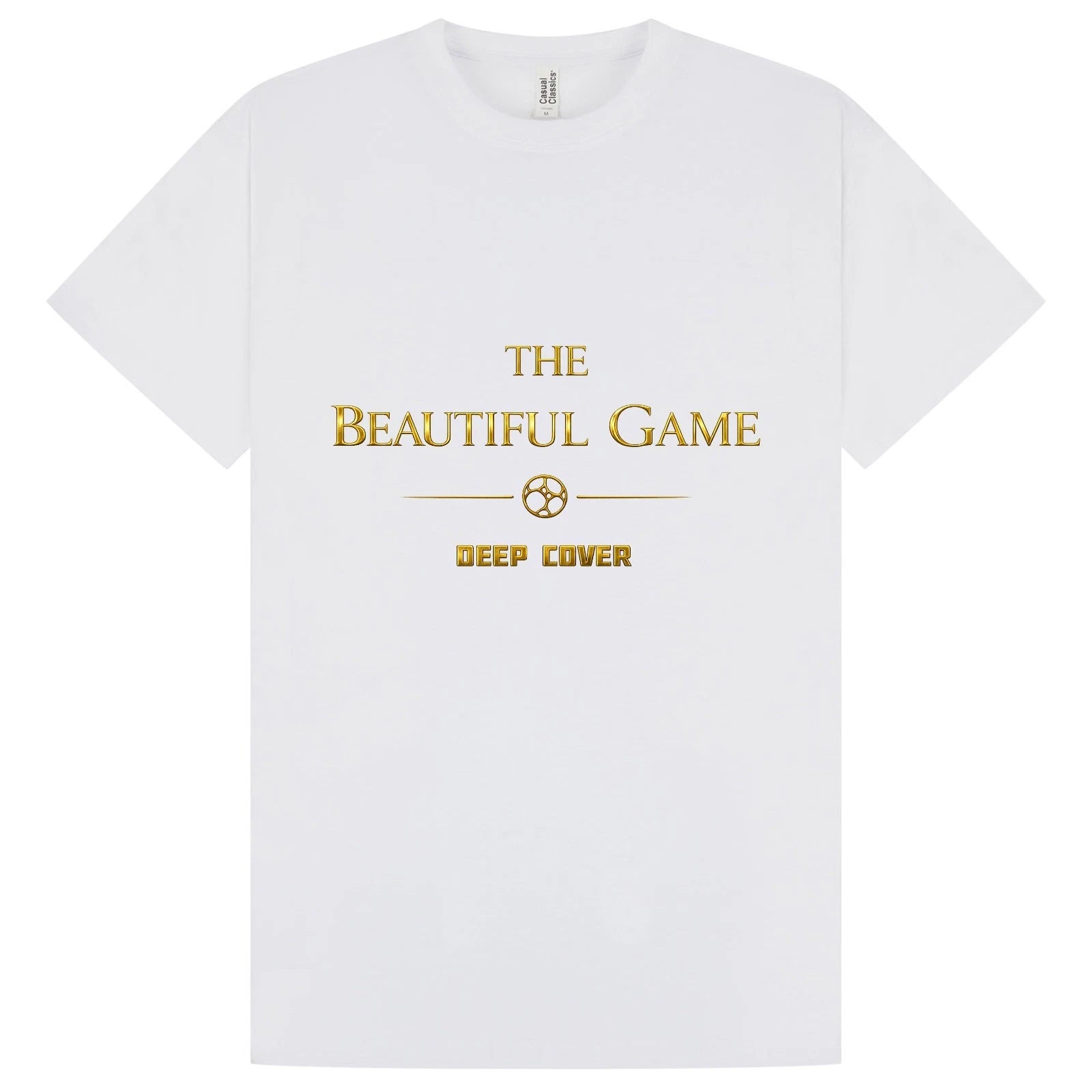 The Beautiful Game Cotton T-Shirt World Cup 26 in White & Gold XS to 5XL