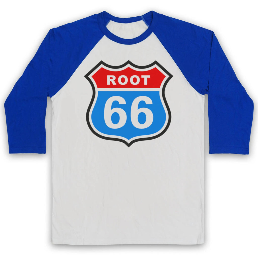 ROOT 66 AMERICAN ROAD PARODY ENGLAND JOE CRICKET ICON 3/4 SLEEVE BASEBALL TEE