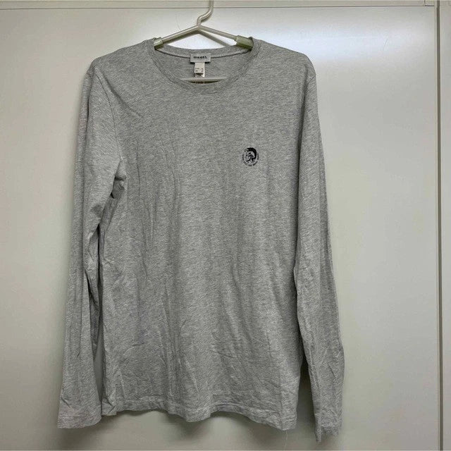 Diesel Long T-Shirt Gray Size M Crew Neck Spring Summer Autumn Winter Japan