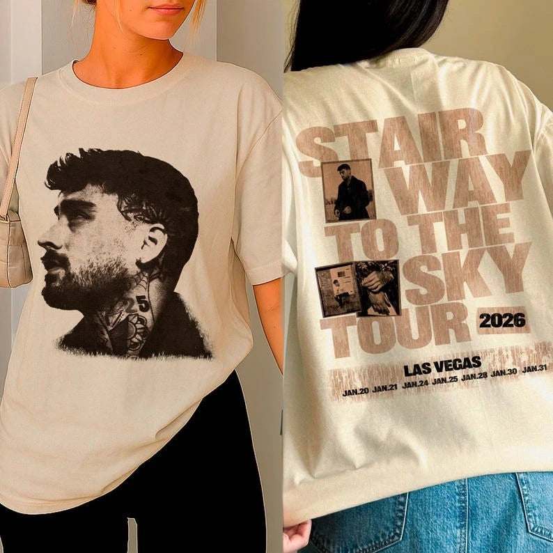 Zayn Malik Tour 2026 Tshirt, Stair Way To The Sky Tshirt, Zayn Merch, Las Vegas