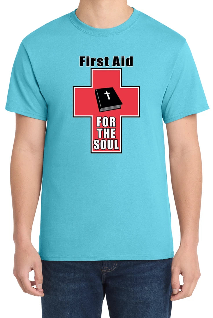 First Aid For The Soul Bible Christian God Jesus Tee Graphic Design T-Shirt Gift