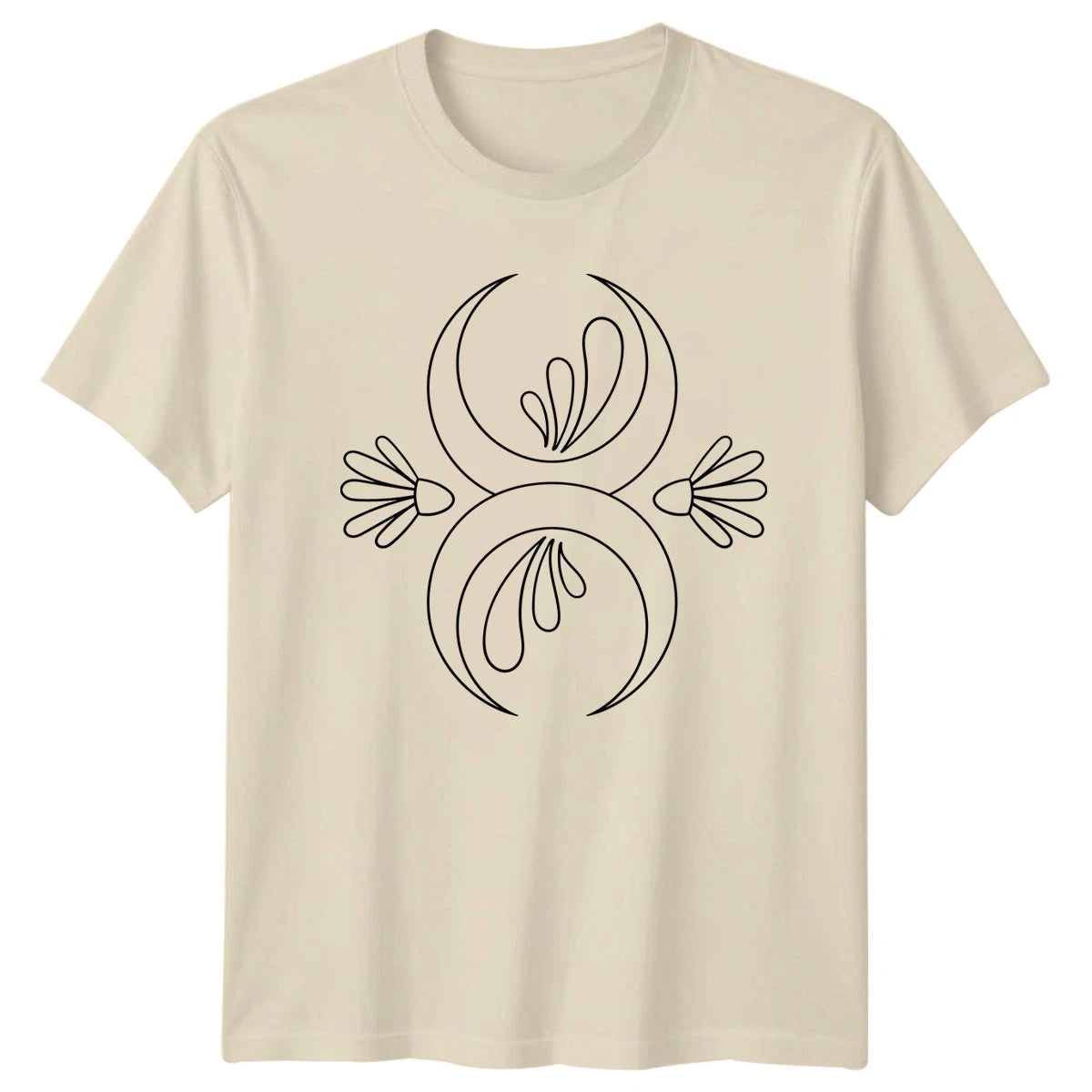 Crescent Moon Floral Abstract T-Shirt Abstract Floral Floral Birthday Gift