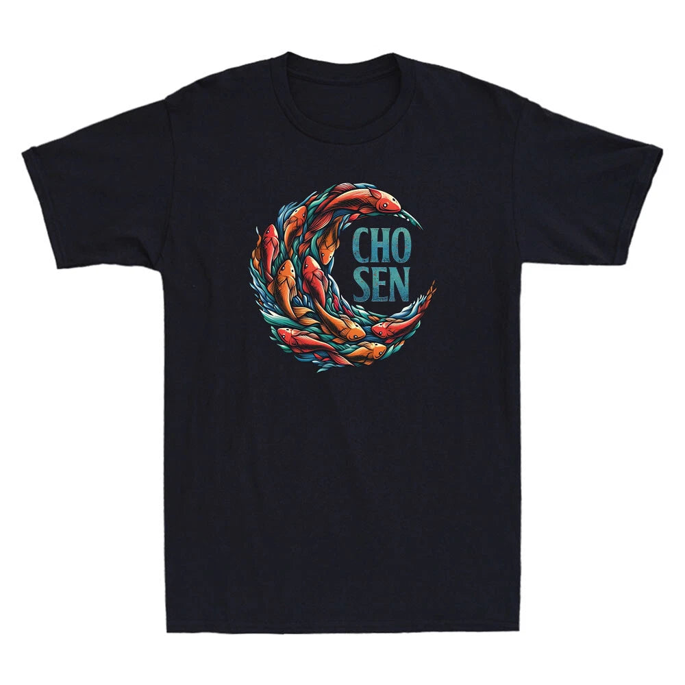 Chosen Fish Swim Against The Current Bible Christian Faith Vintage Men's T-Shirt