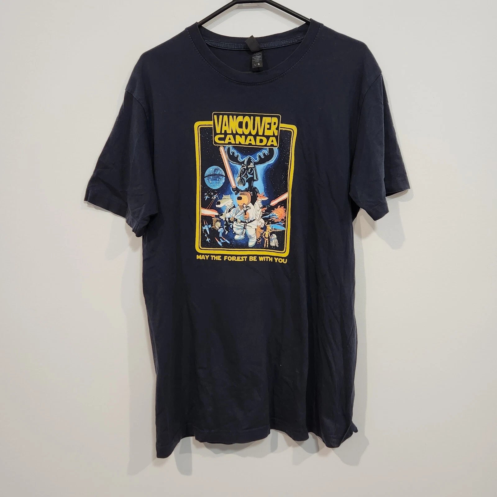 Vancouver Canada May the Forest Be With You Tourist T-Shirt Men’s Size Large