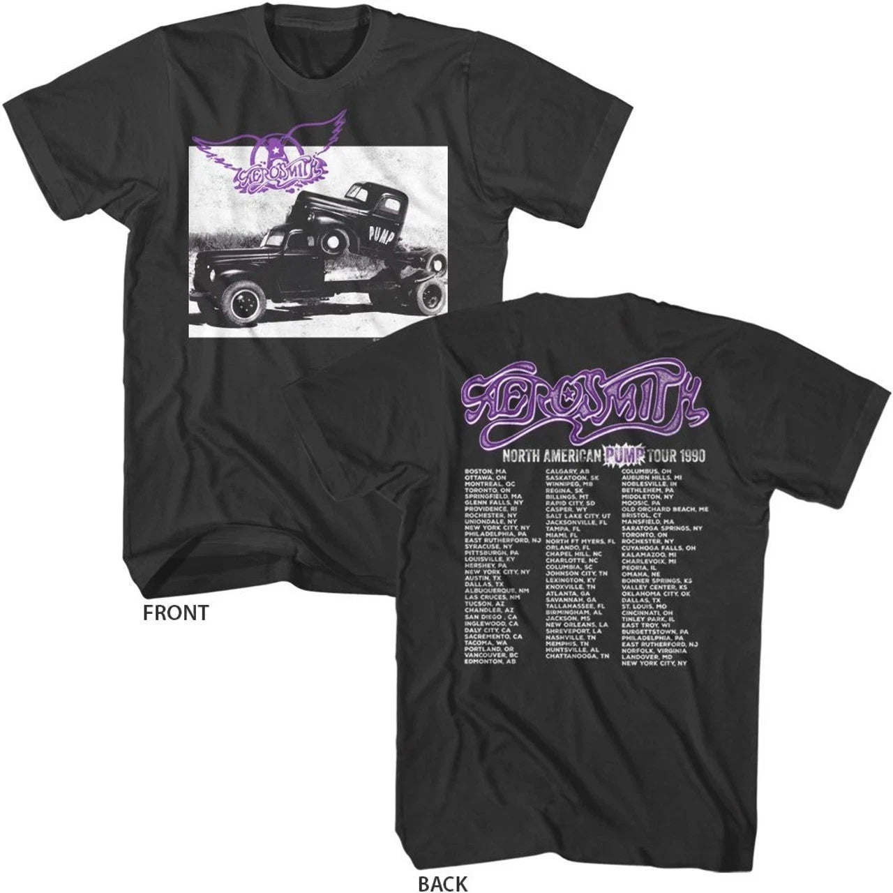 Aerosmith Pump North American Tour 1990 Men's Unisex Vintage Concert T-shirt