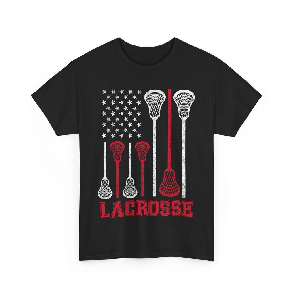 Lacrosse Sticks American Flag T-shirt, Lacrosse Player Women Men Vintage Shirt