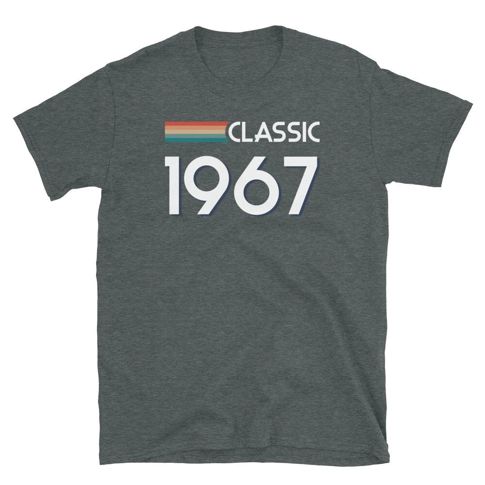 Classic Retro Inspired Graphic Birthday 1967 Vintage Short-Sleeve Unisex T-Shirt
