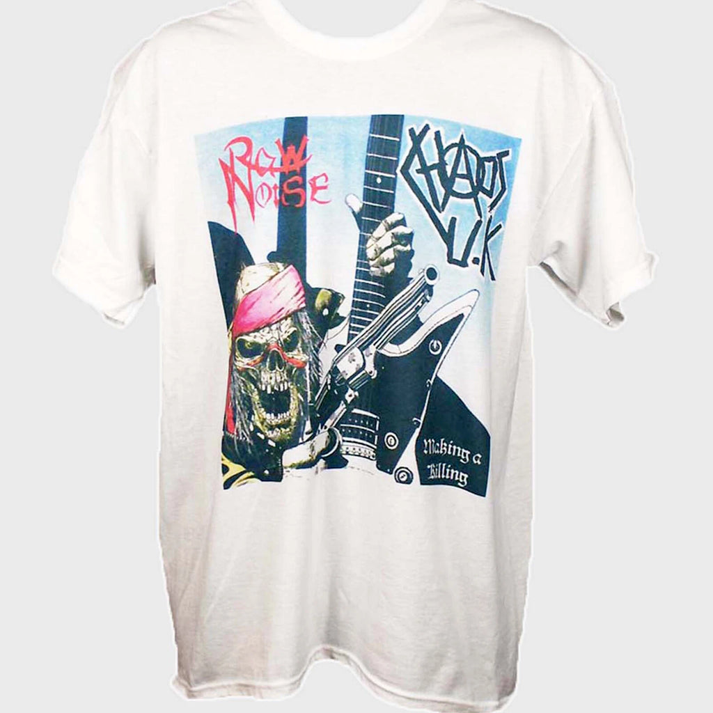 Chaos UK Hardcore Punk Rock Short Sleeve White Unisex T-shirt S-3XL
