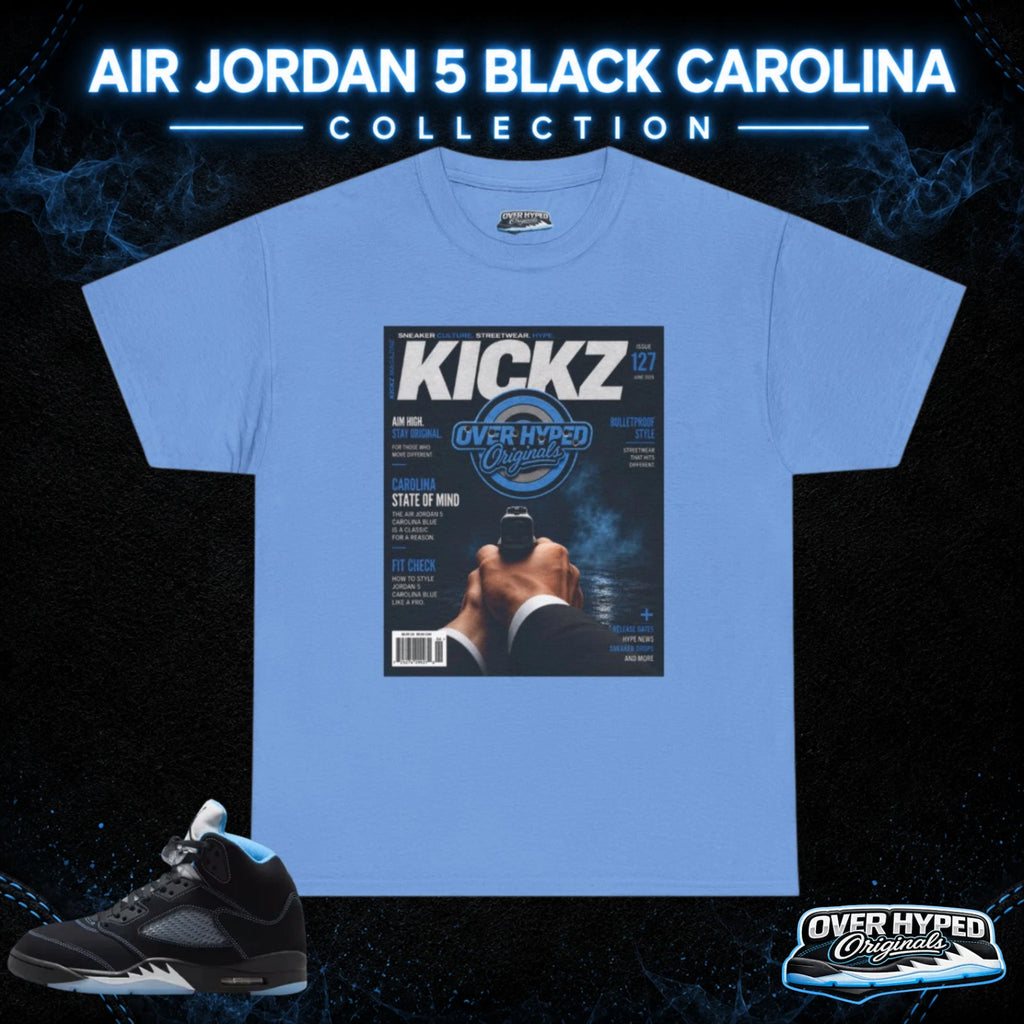 T-Shirt To Match Retro 5 Black Carolina Shoes -LOCKED IN Sneaker Tee