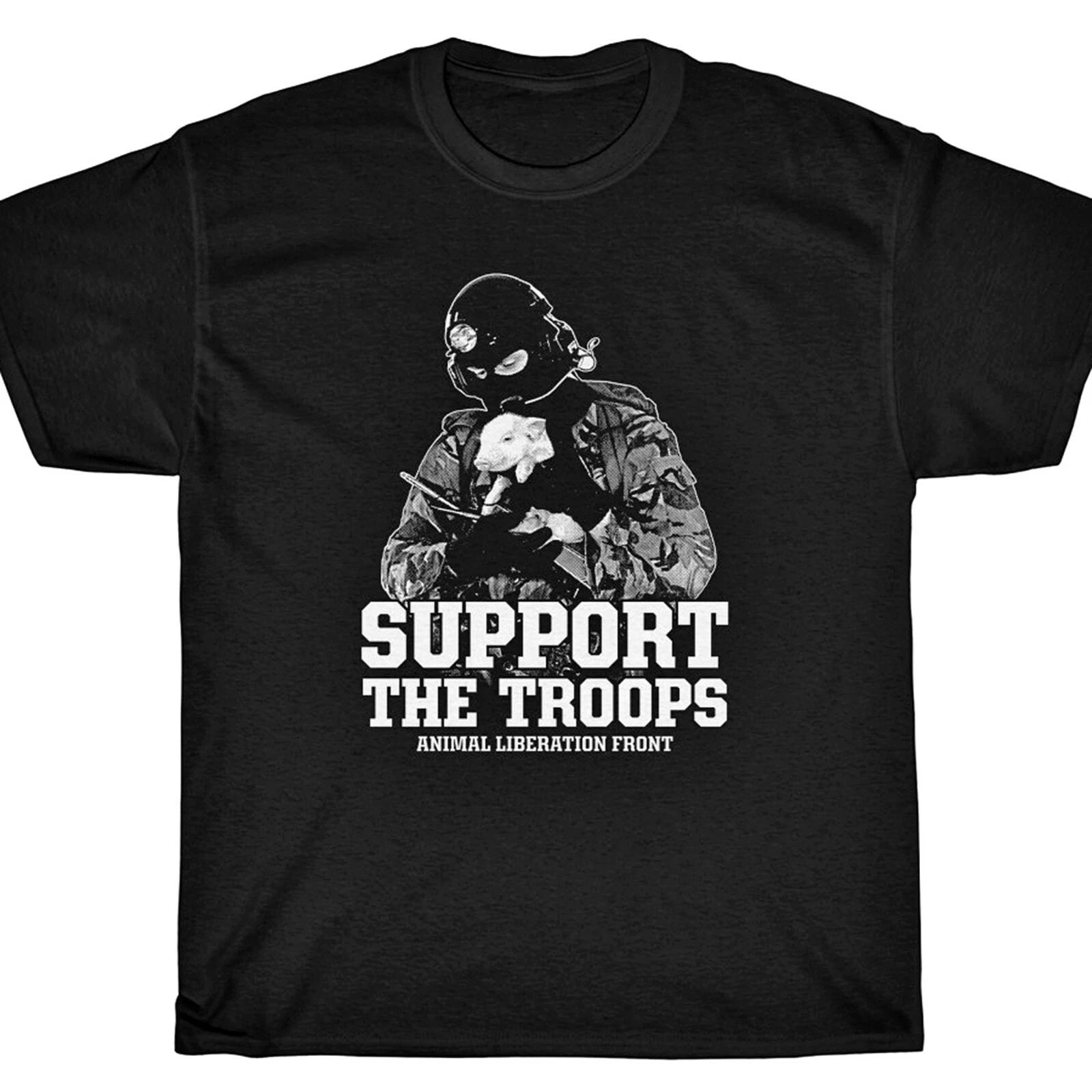 Support The Troops T-Shirt - ANIMAL LIBERATION FRONT vegan