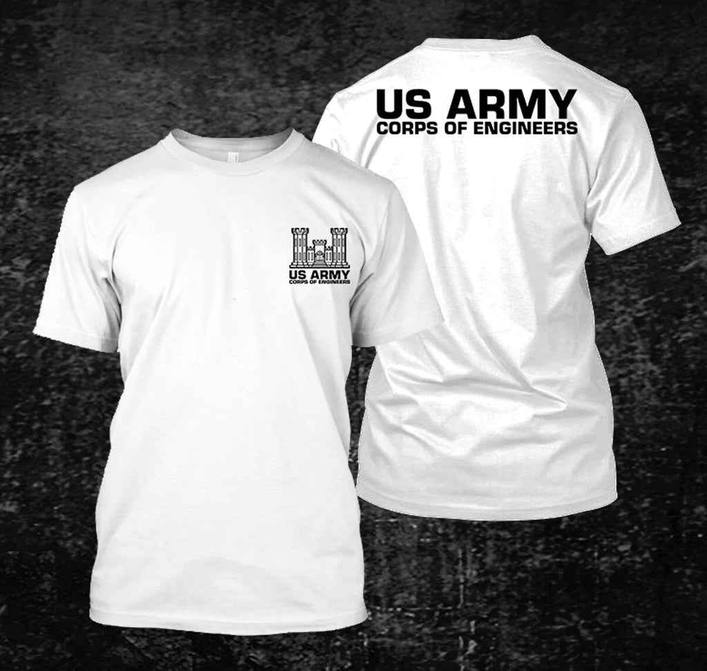 US Army Corps of Engineers -  custom front and back t-shirt tee