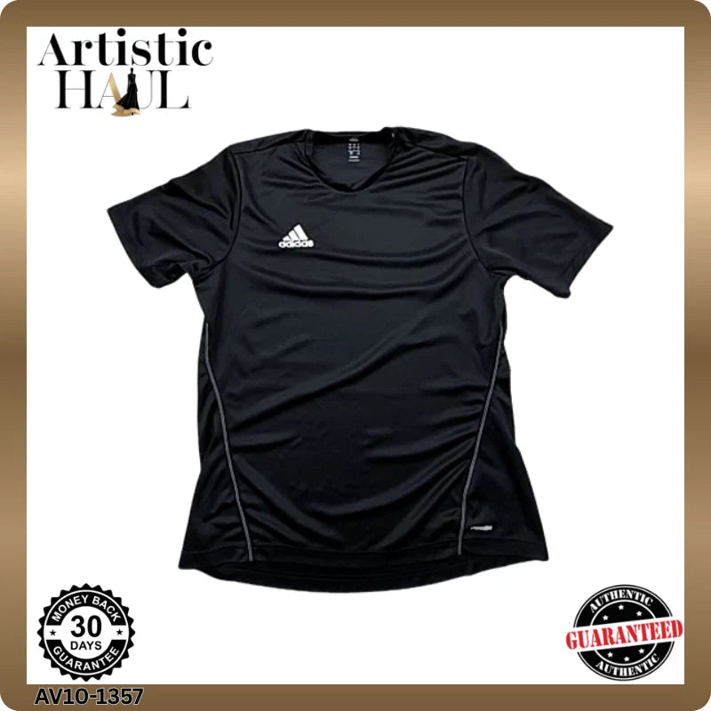 Adidas Climacool Black Jersey Shirt L Short Sleeve Crewneck