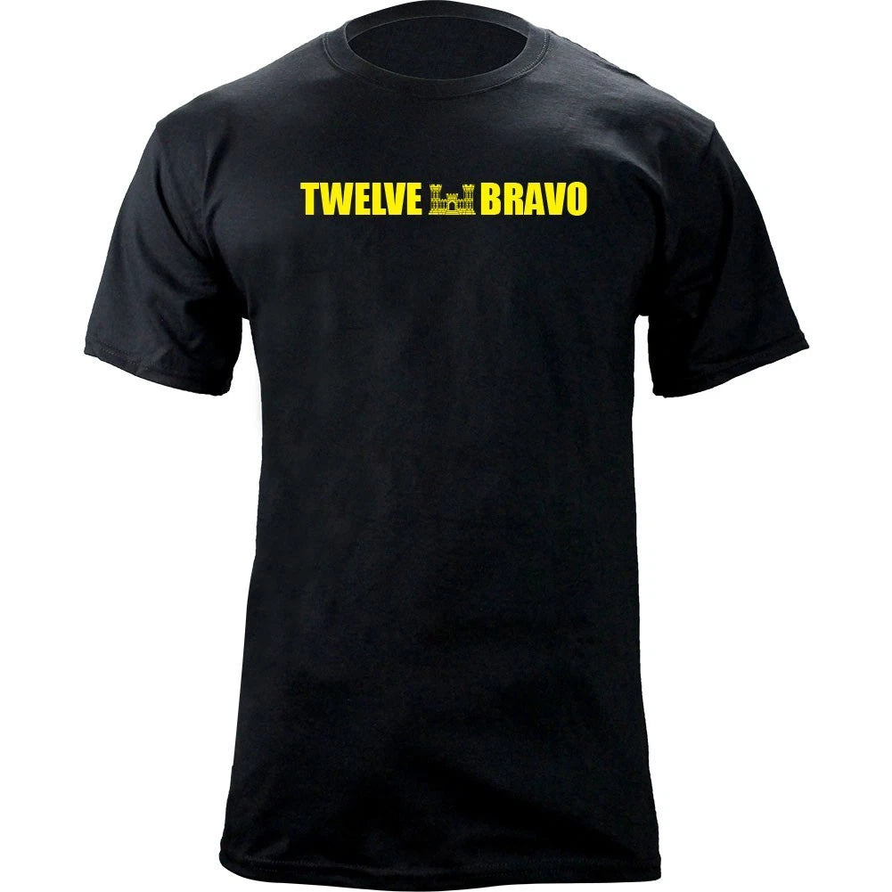 US Army Combat Engineer MOS 12 Bravo Twelve Bravo 12B Veteran T-Shirt