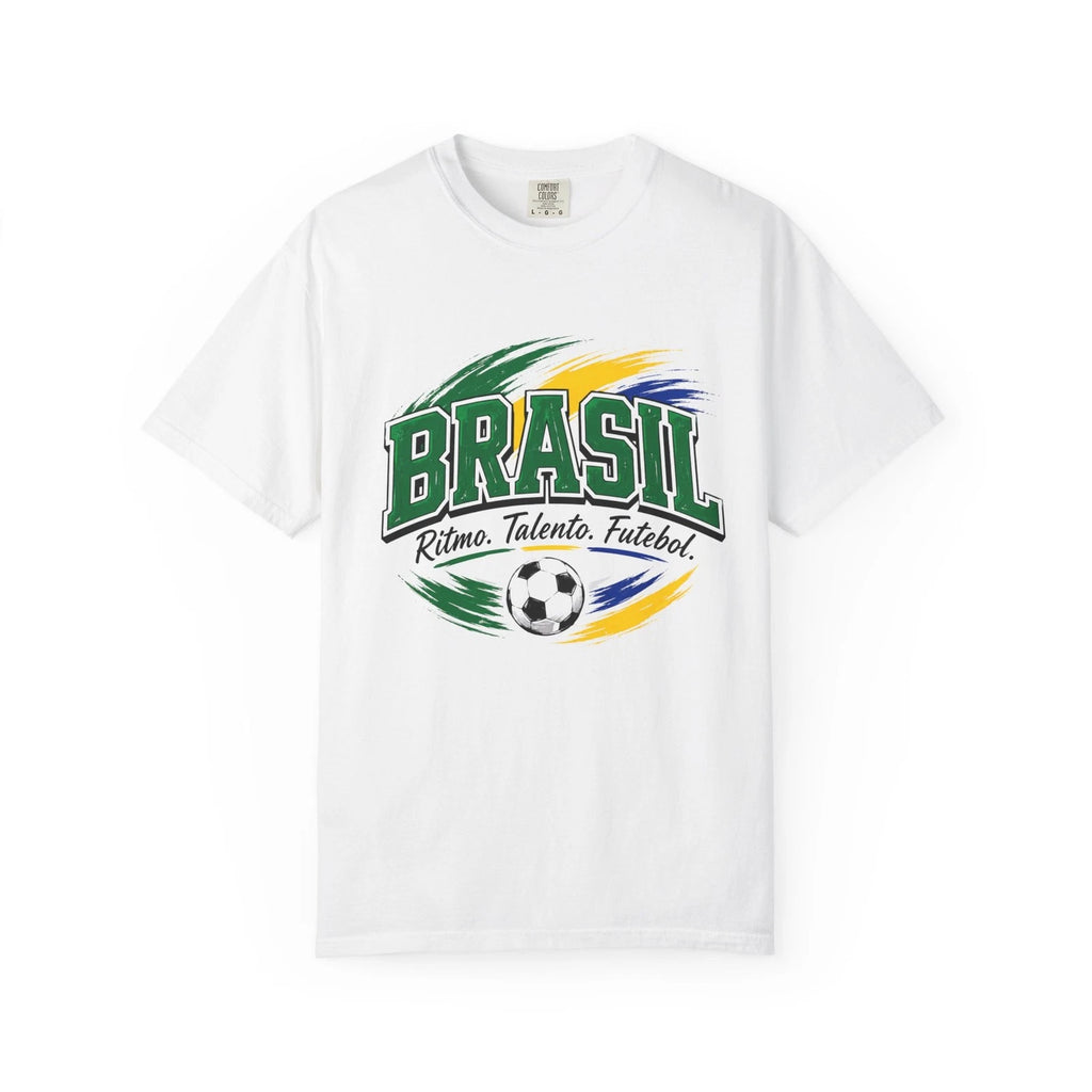 Brazil Futebol Energy T-Shirt | Brasil Soccer Vibes Graphic Tee for Fans