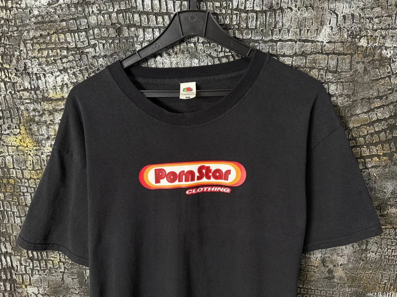 Vintage Porn Star Clothing T Shirt Black Y2K Skate Streetwear Mens L Rare