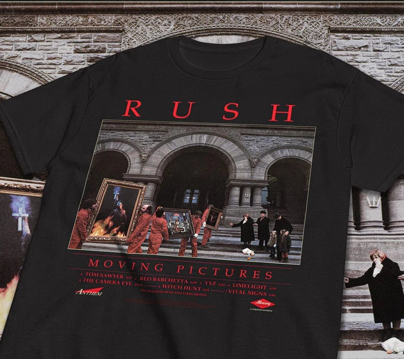 Rush T-Shirt Moving Pictures - Vintage Rock Music Tee