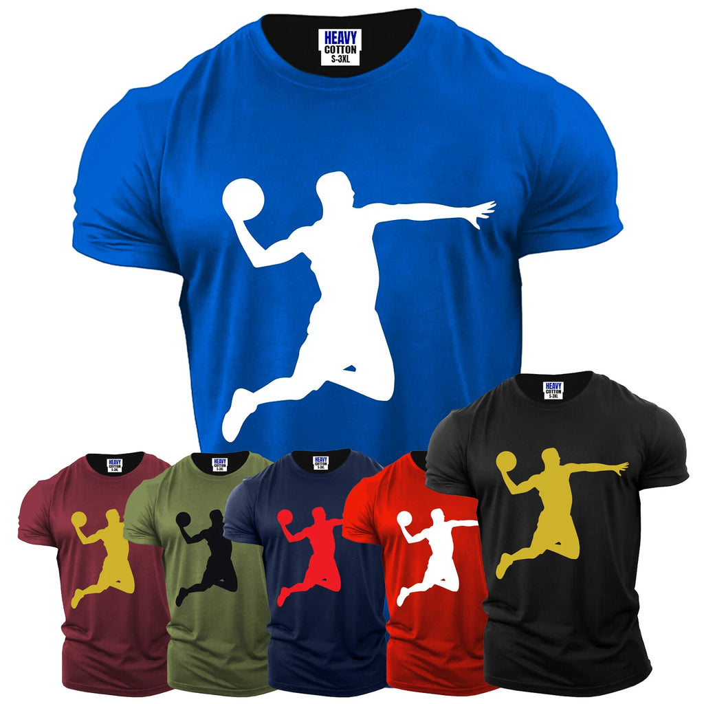 Men's Sports Basketball Short Sleeves Graphic T-Shirt New USA Tee Gift S-3XL
