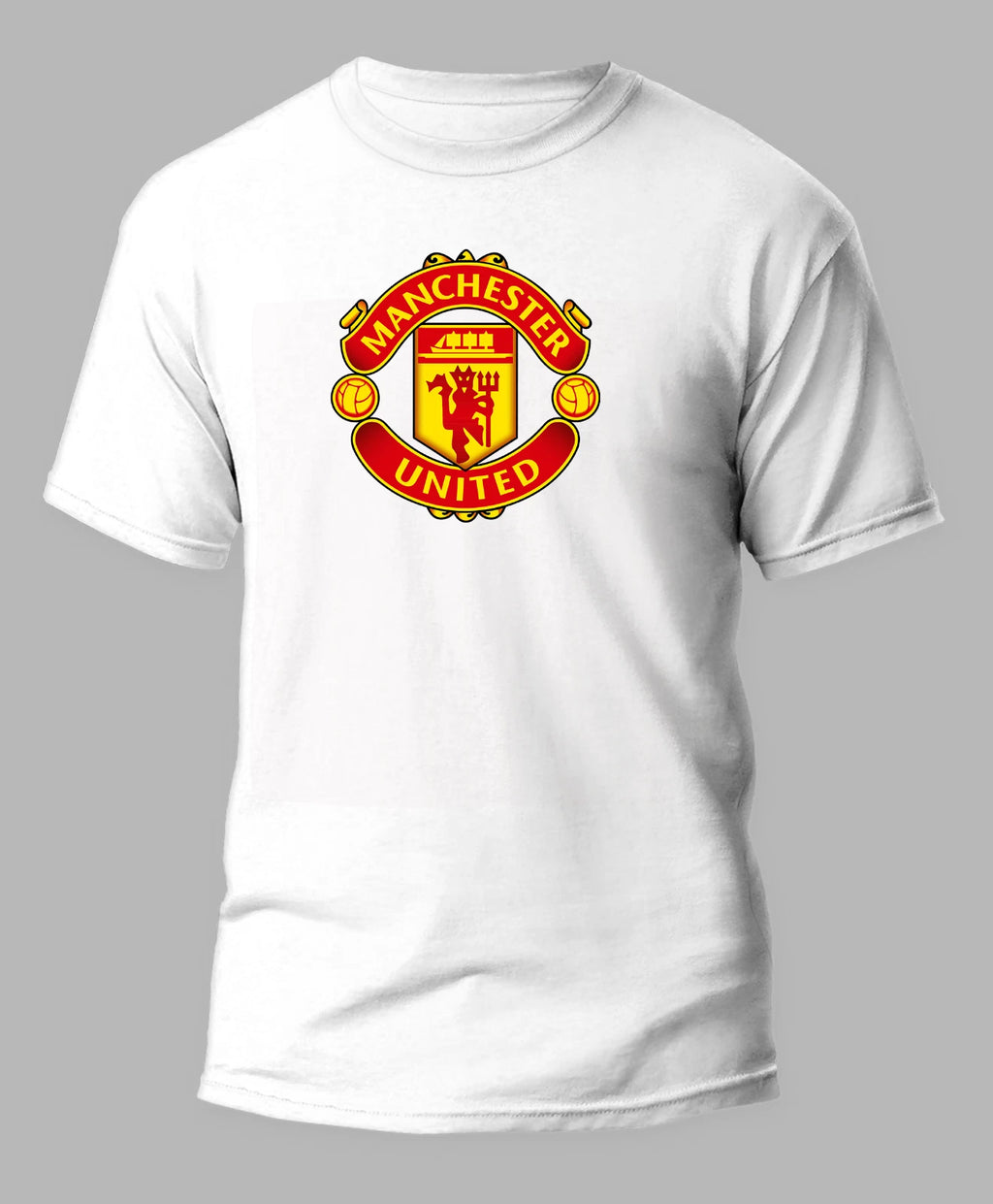 Manchester United White 50/50 T-Shirt - Sizes S-XL