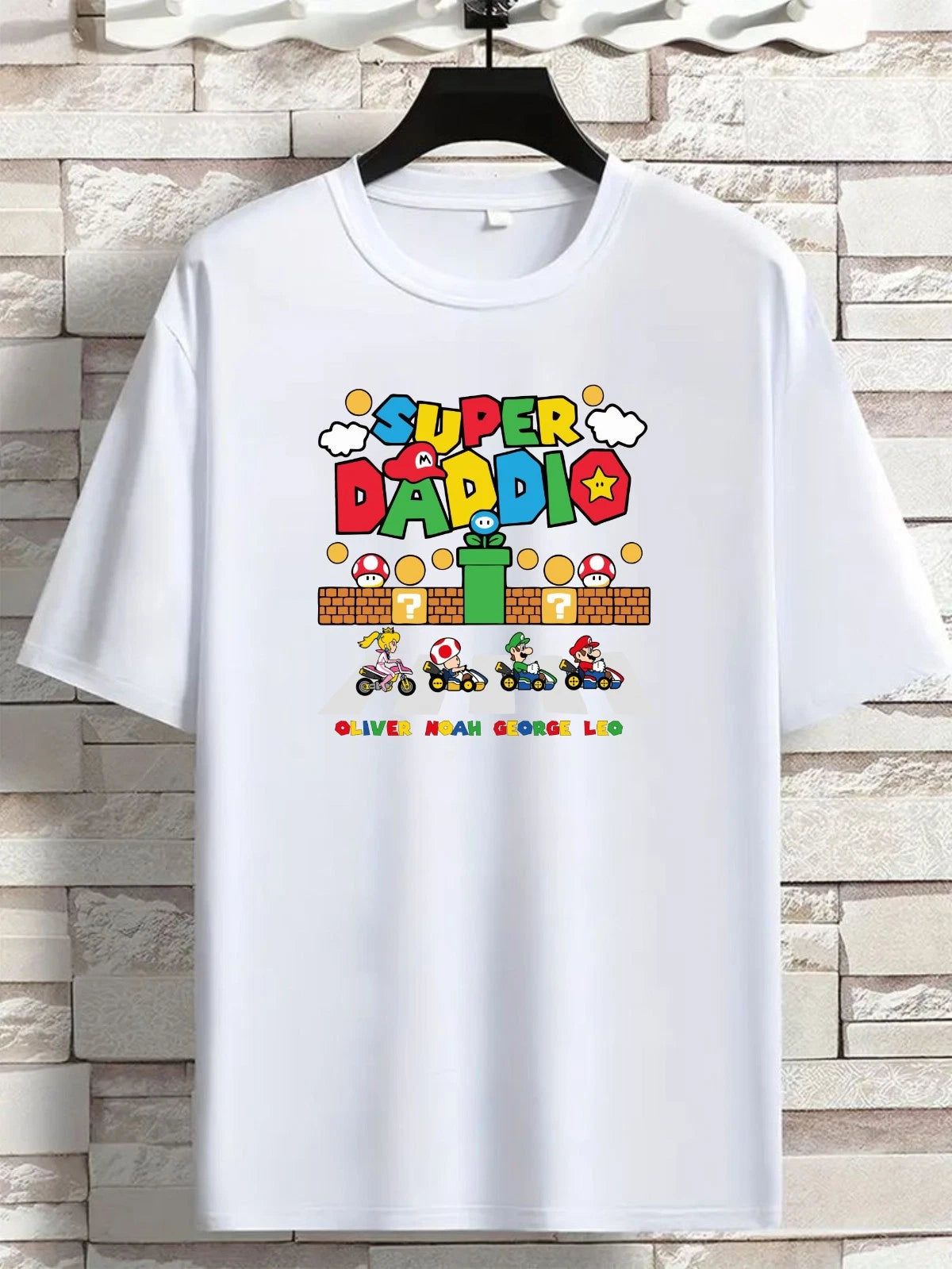 Custom Super Daddio Gift Shirt, Father's Day Lover Gift Tshirt, Super Dadio Top,
