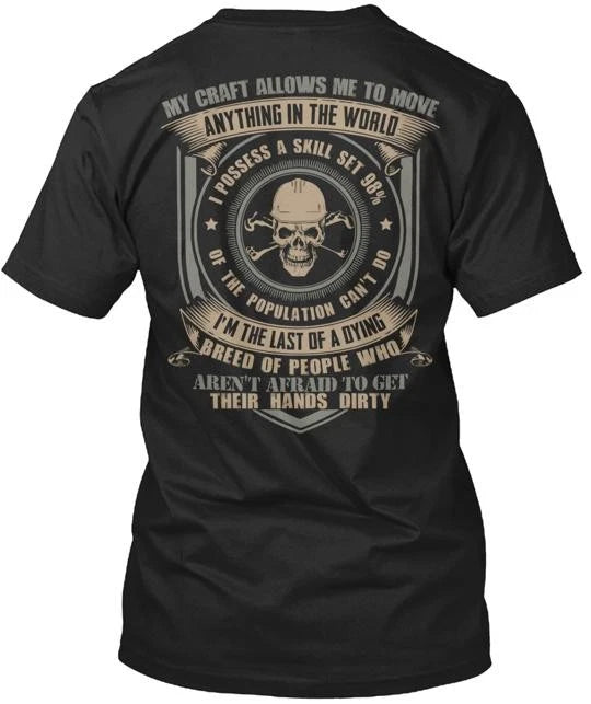 Heavy Equipment Operator T-Shirt Made in the USA Size S to 5XL