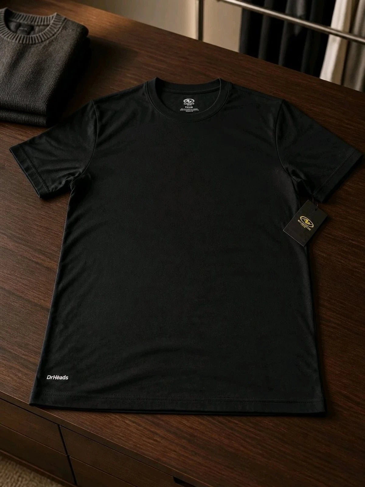 DrHeads Black Short Sleeve Crew Tee