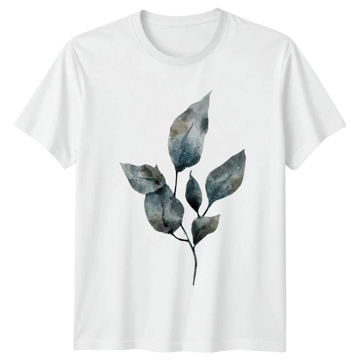 Moody Watercolor Aesthetic Botanical Leaf T-Shirt Watercolor Art Botanical