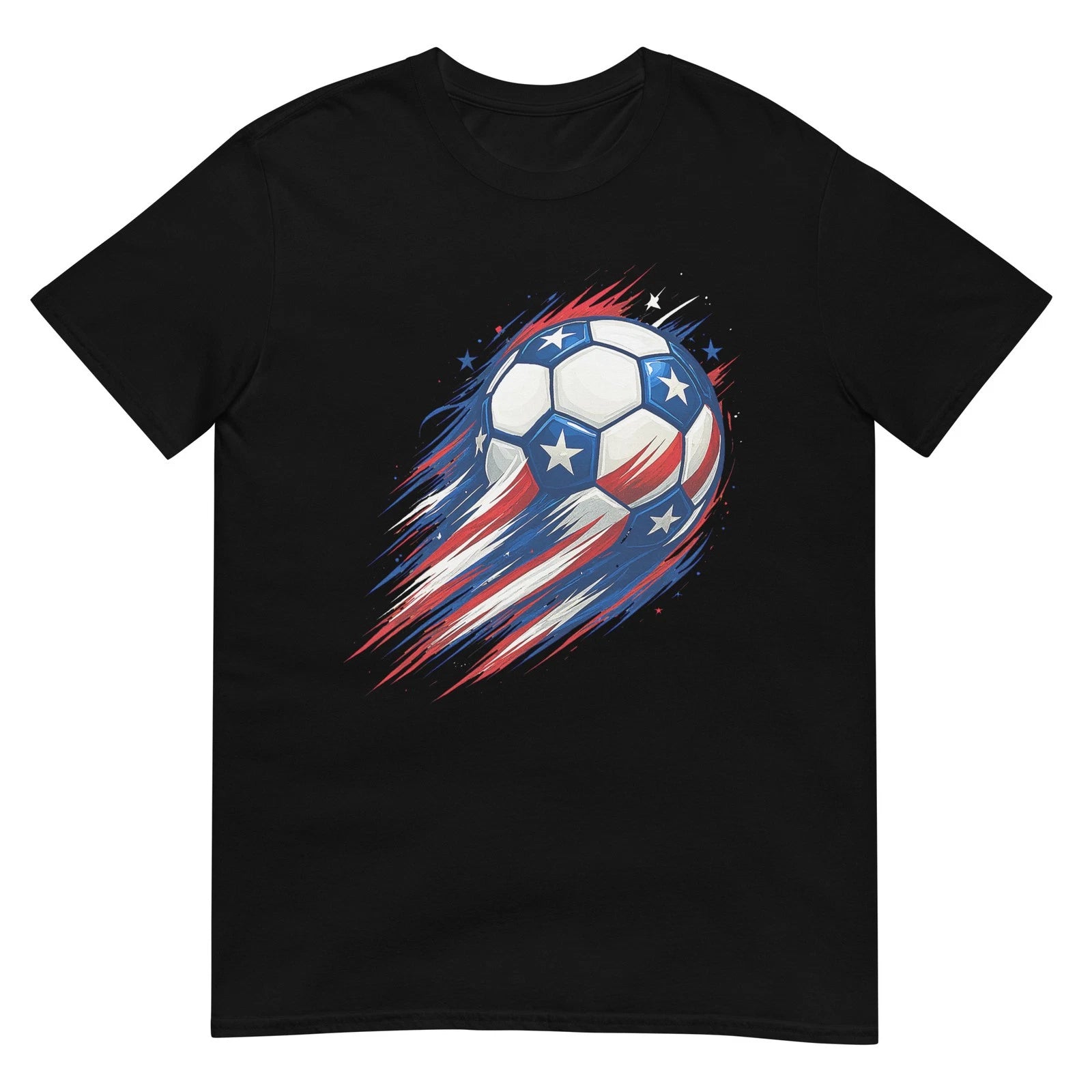 Retro Soccer 4th of July Gifts Patriotic red White Blue Boys T-Shirt