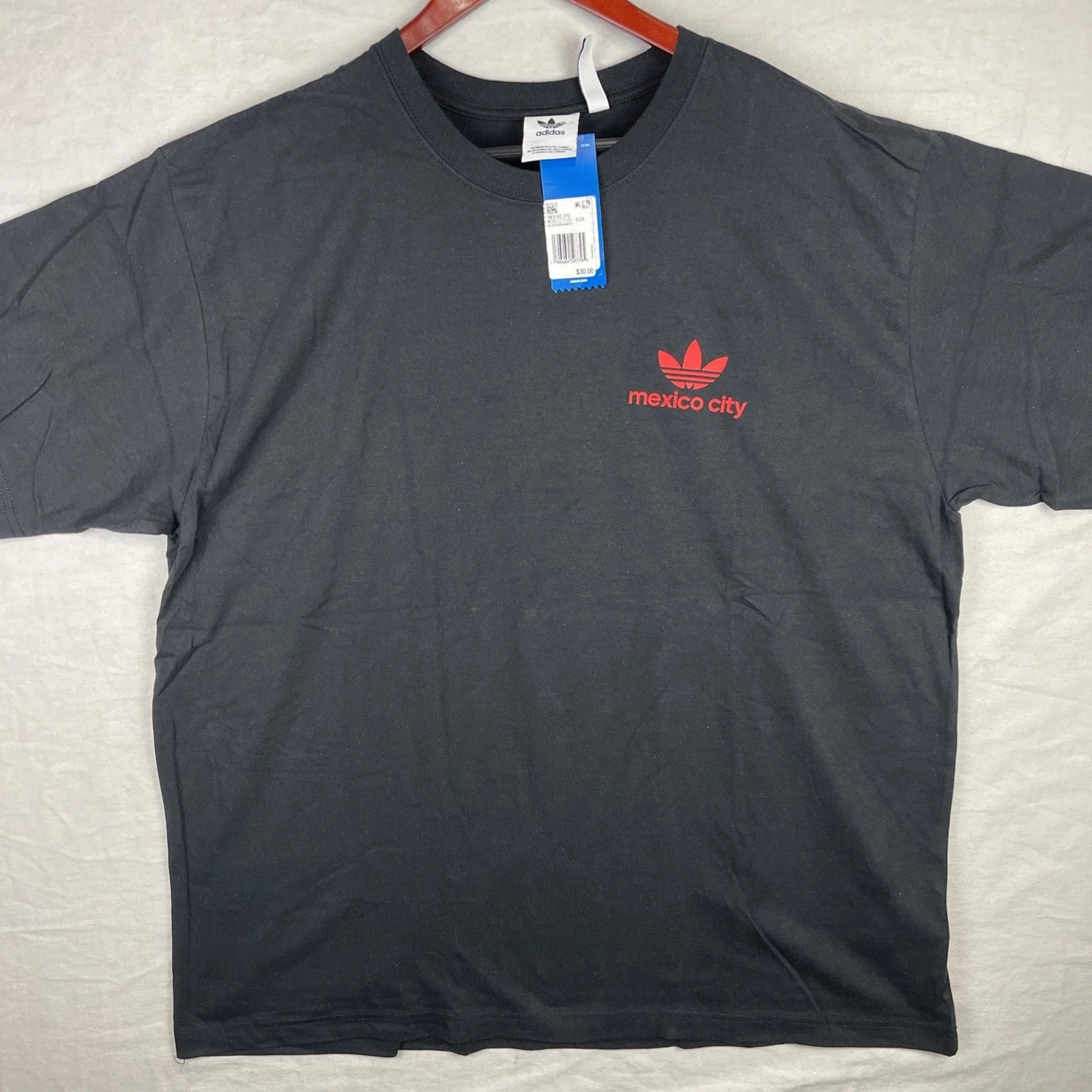 Mexico City Shirt Mens 2XL XXL Black Adidas Short Sleeve Crew Pullover IM3765