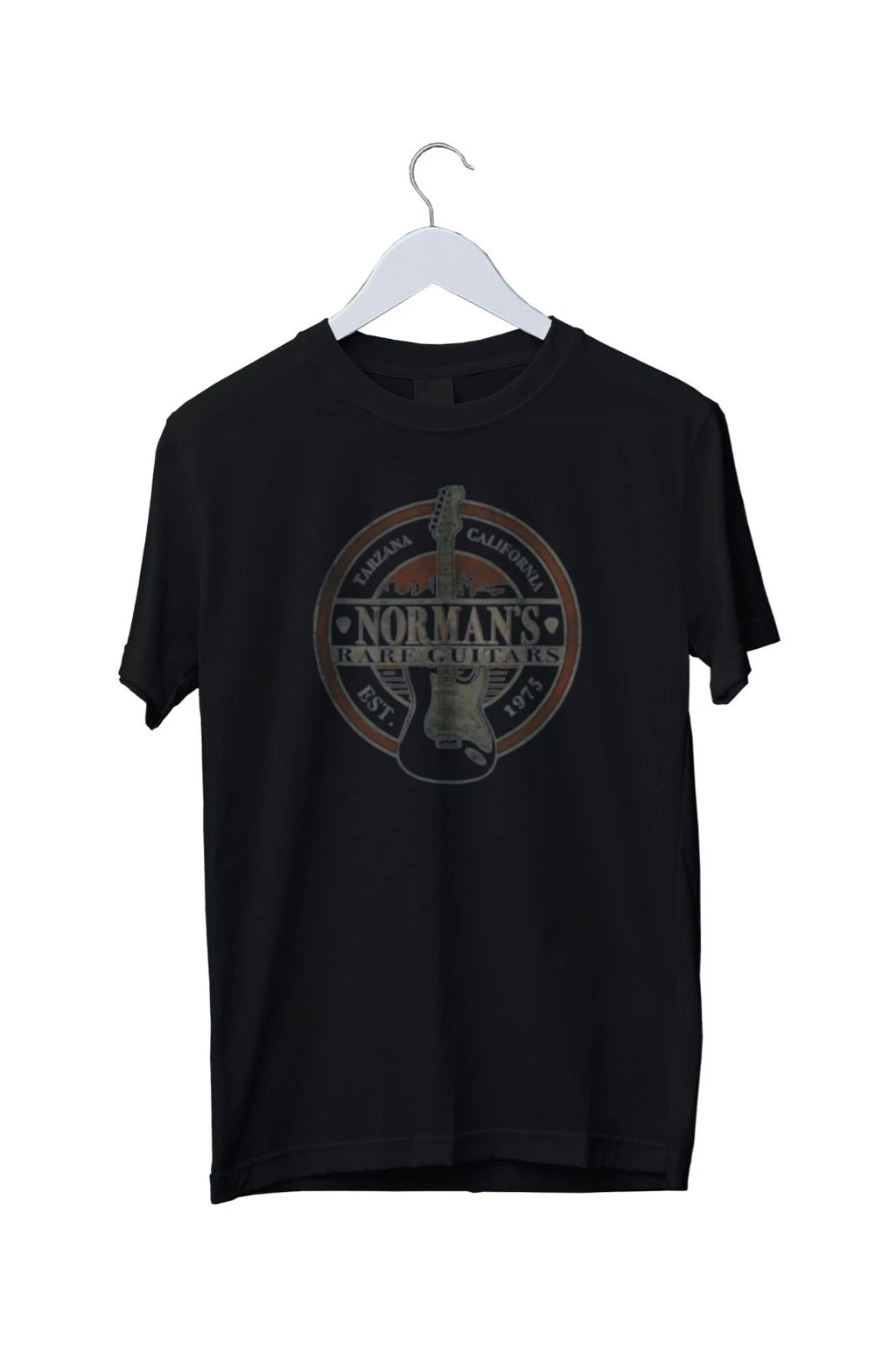 Normans Rare Guitars Since 1975 Graphic Print T-Shirt Mens S M L XL 2 3 4 XL