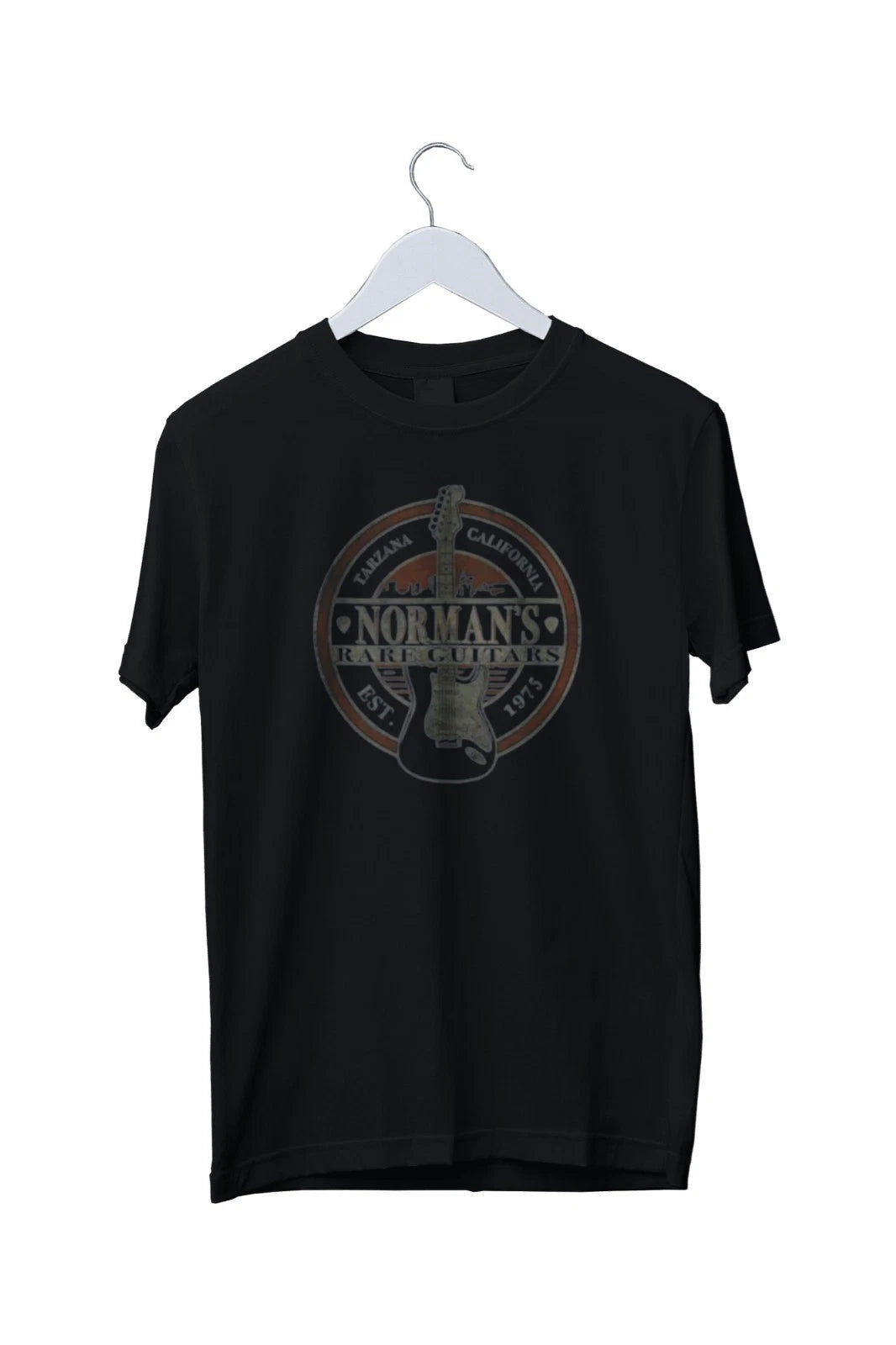 Normans Rare Guitars Since 1975 Graphic Print T-Shirt Mens S M L XL 2 3 4 XL