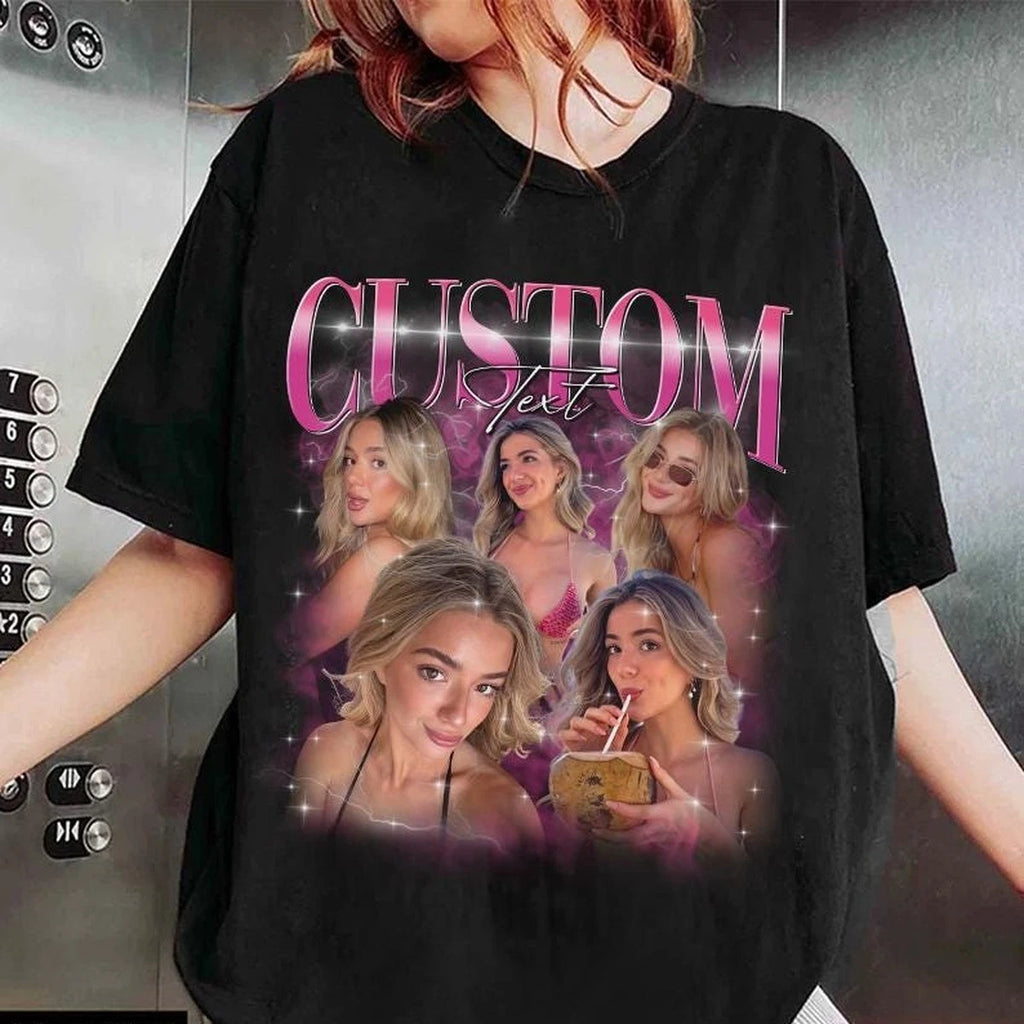 Custom Boyfriend Picture Shirt Gift Personalized Girlfriend Photo T-Shirt