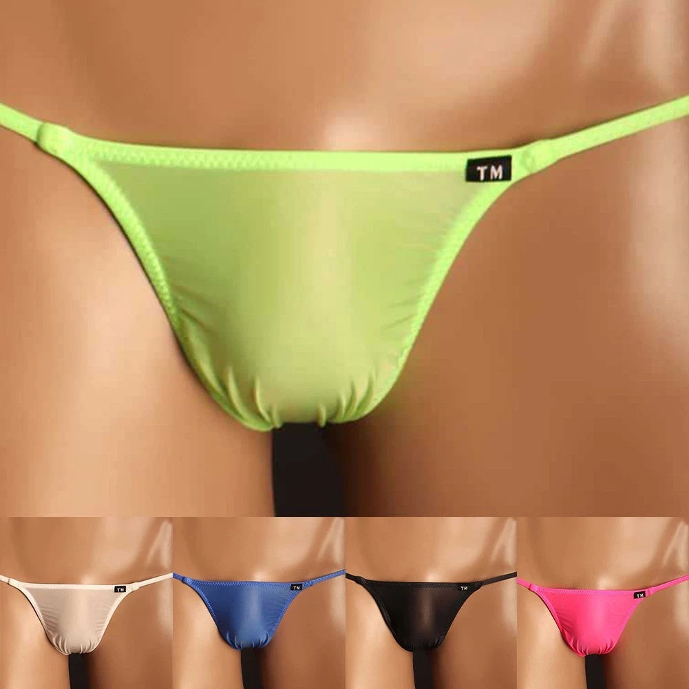 Men Breathable Low Rise Thong Underwear Tback G String Underpants Size M 3XL
