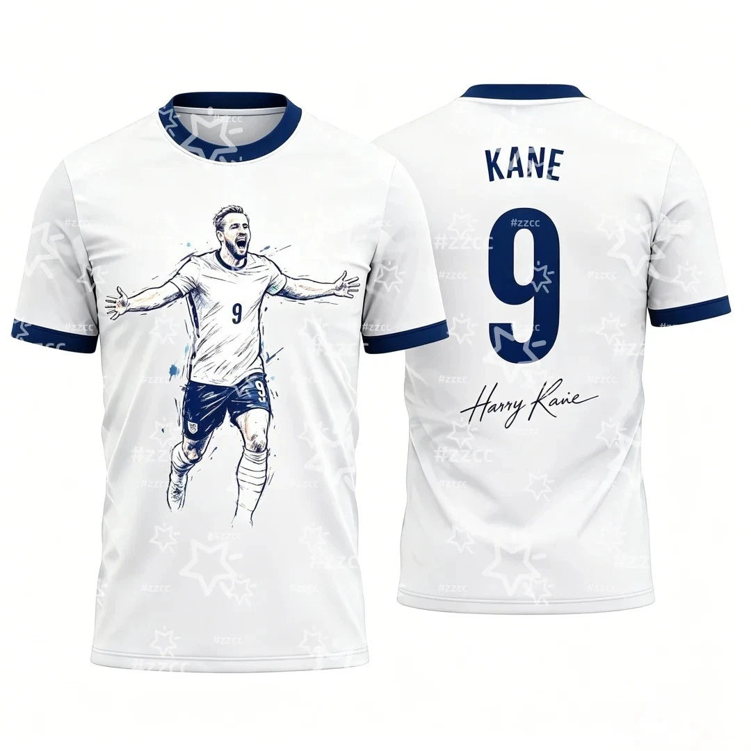 England Football T-Shirts 2026 World Cup Kane T-Shirts Polyester Breathable