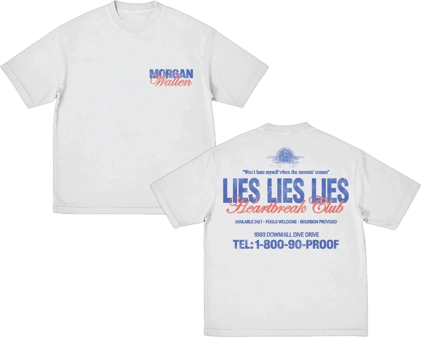 Morgan Wallen Lies Lies Lies T-Shirt Fan Merch S-3XL