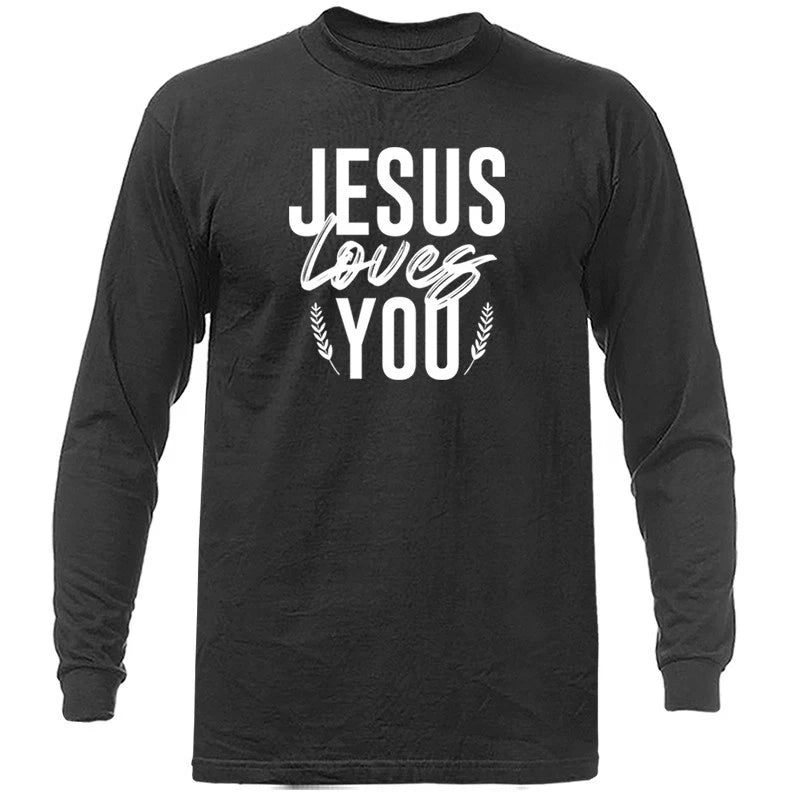 Jesus Loves You Christian Religious God Bible Church Long Sleeve T-Shirt