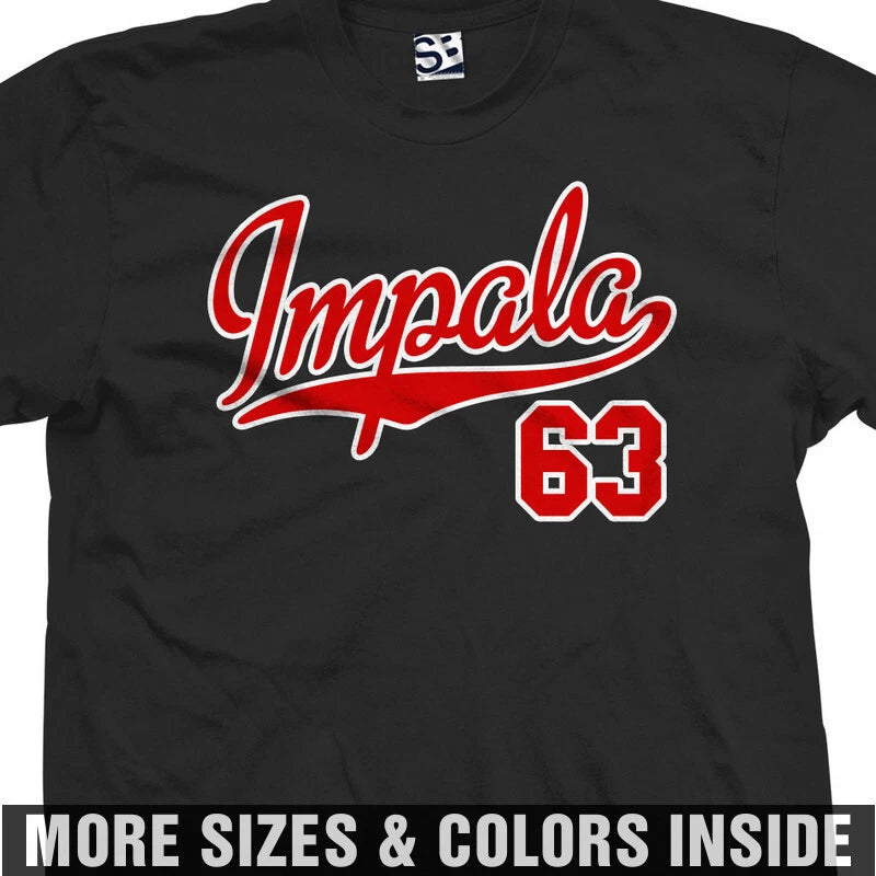 63 Impala PRO Script T-Shirt | 1963 SS Jersey Team Sports Logo Design Print Tee